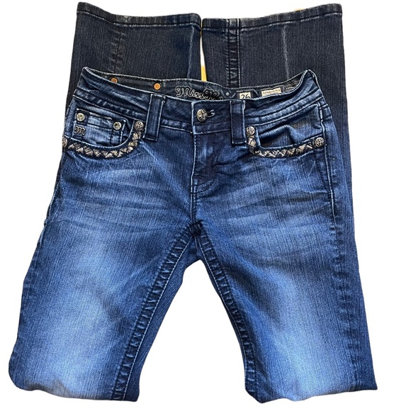 Miss Me Signature Rise Embellished Jeans Size 26 - Picture 14 of 14